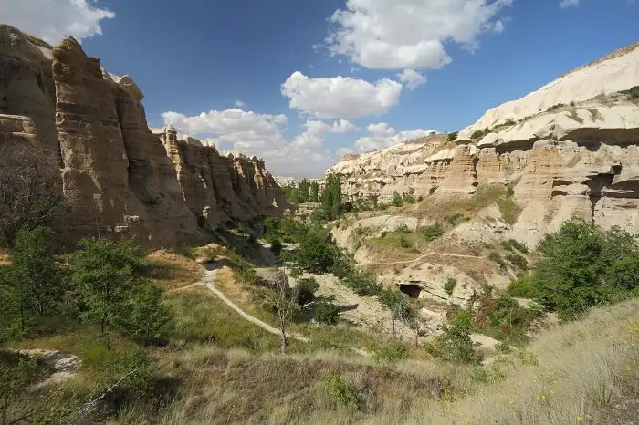 Pigeon Valley Cappadocia scenic view with unique rock formations and ancient pigeon houses