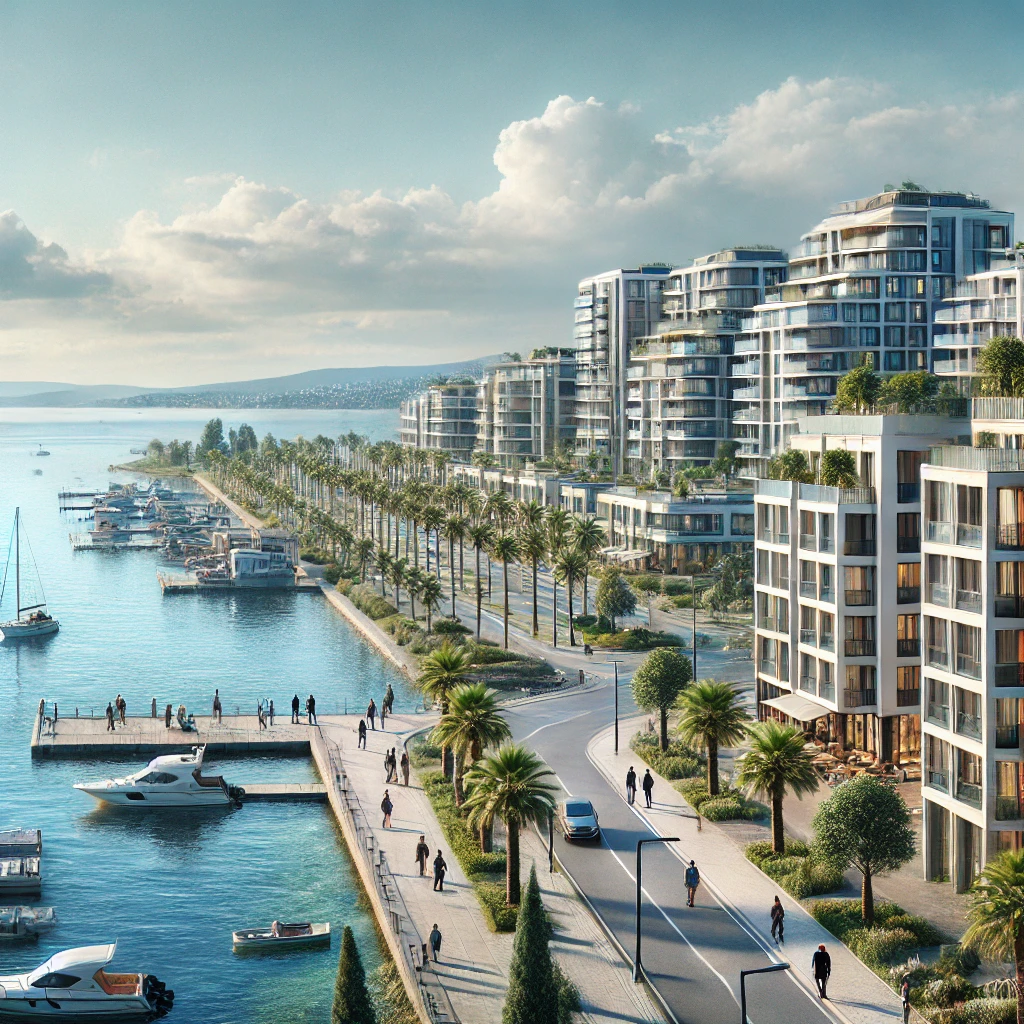 Avcılar, Istanbul coastal area along the Marmara Sea with modern buildings and promenade.